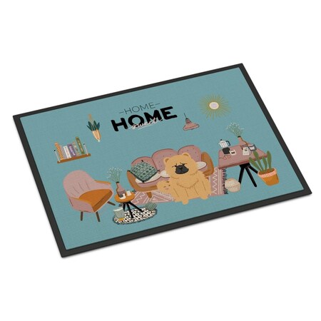 Carolines Treasures 24 x 36 in. Cream Chow Chow Sweet Home Indoor or Outdoor Mat CK7989JMAT